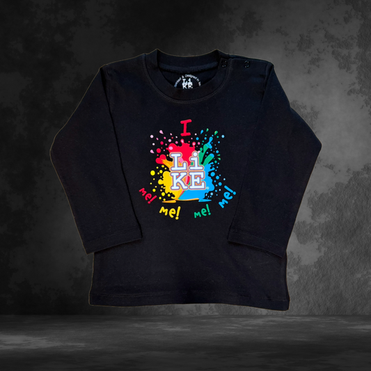 Black 'I LiKE Me' Splash Tee, Organic Kidswear