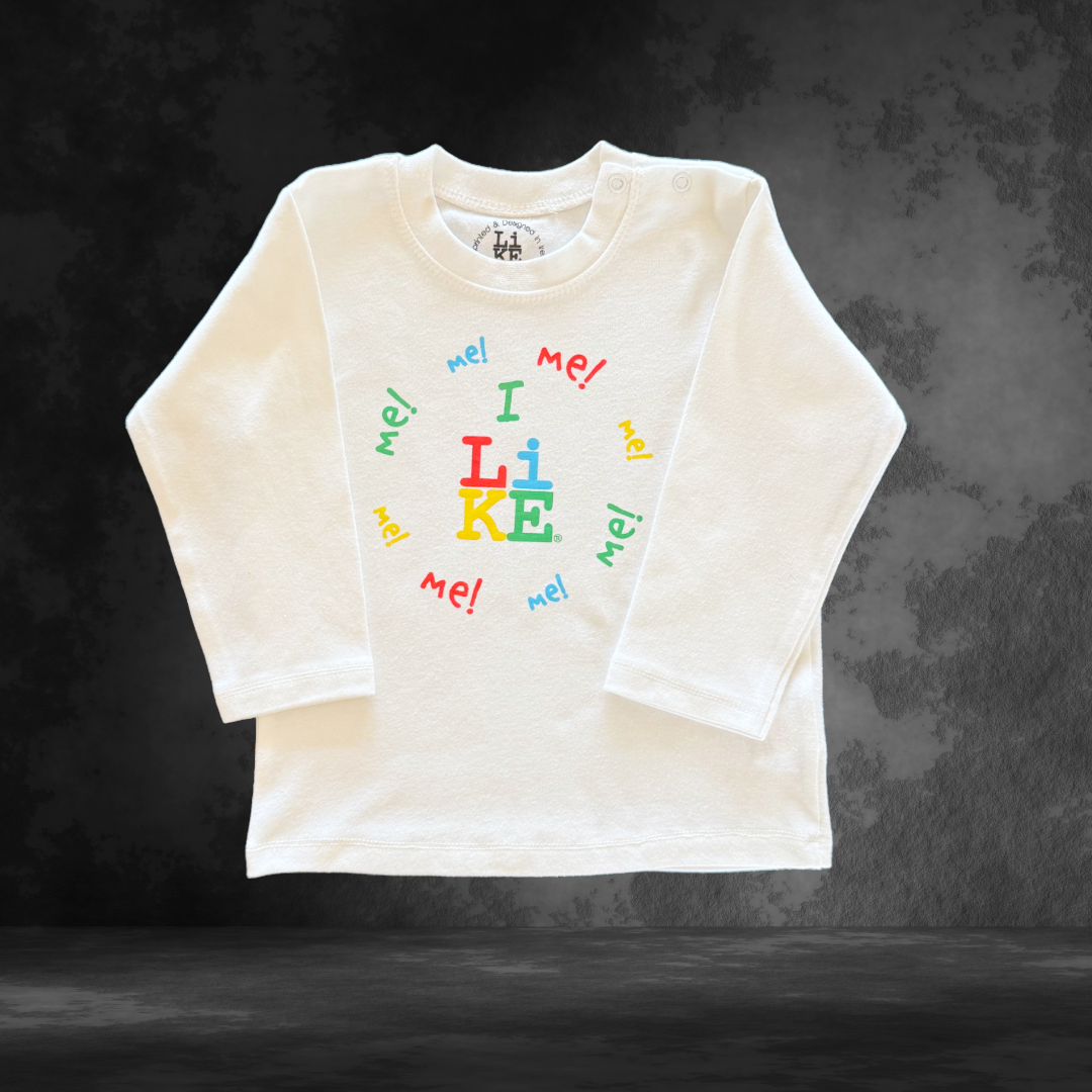 White 'I LiKE Me' Classic Tee, Organic Kidswear