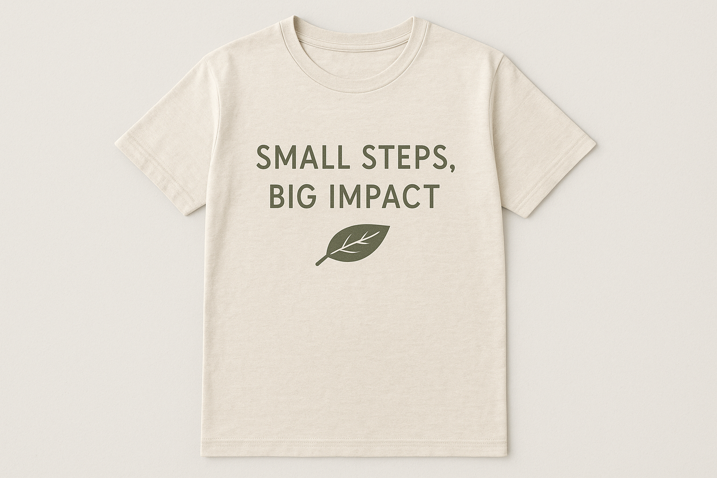 Minimalist sustainable living quote t-shirt design