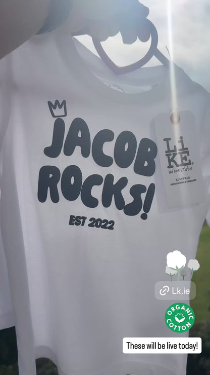 KIDS ROCK! CUSTOM PUFF PRINT! (3-4, 5-6, 7-8 Years).